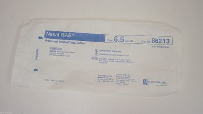 Mallinckrodt 86213 Nasal RAE Preformed Tracheal Tube Cuffed 6.5mm